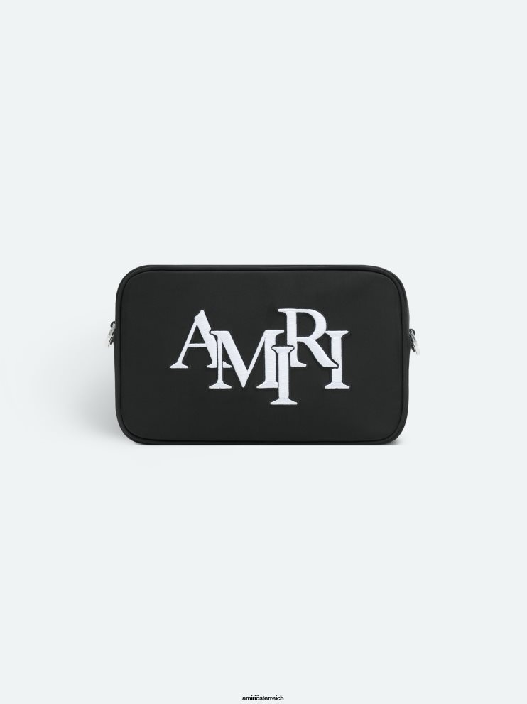 AMIRI Zubehör Schwarz 2RVT2T410 unisex Markenversetzte große Kameratasche